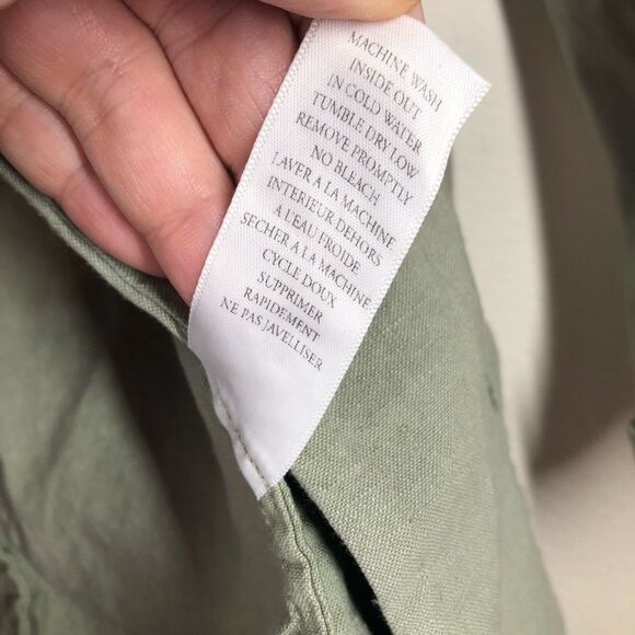 Frank & Eileen Dublin Tailored Blazer Sage Green Cotton Flax Size XXS - Picture 5 of 5